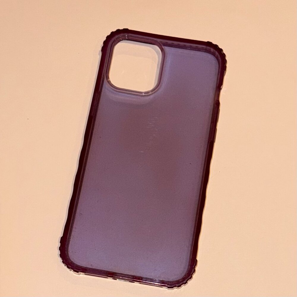 Protective Purple Transparent Case for iPhone 12 Pro Max
